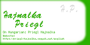 hajnalka priegl business card